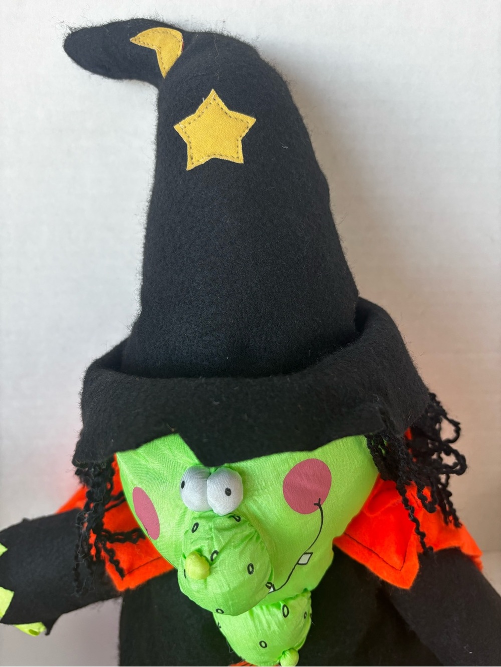 Vintage 90’s Halloween Witch Stuffed Nylon Plush 21” - Picture 2 of 10